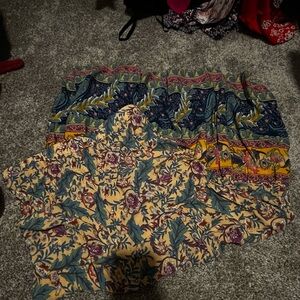 Floral Print Midi Skirt